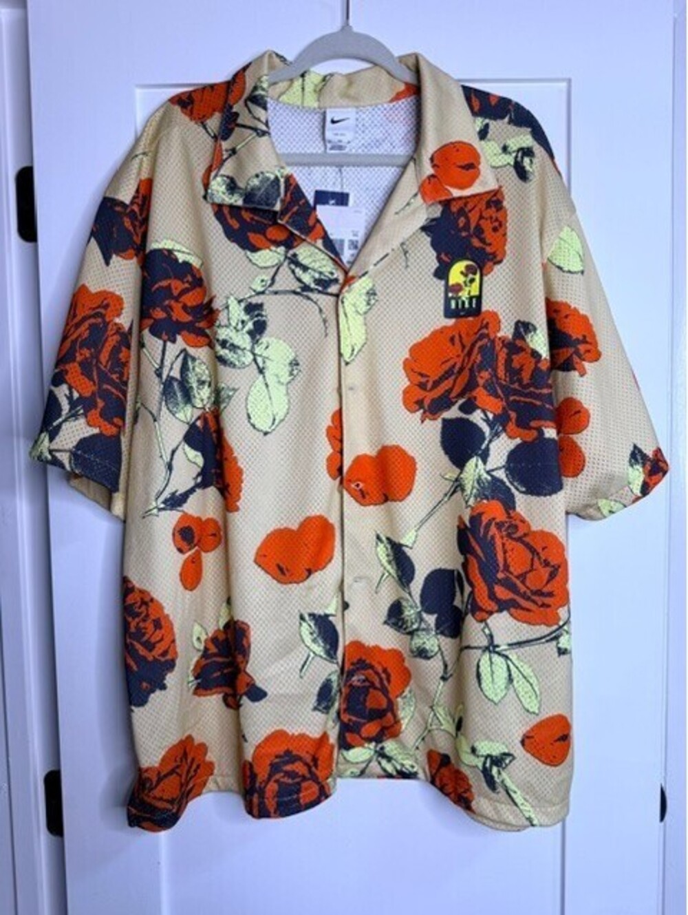 Nike Dri-Fit Floral Button Up Shirt Men's XXL Camp Aloha NWT Short Sleeve